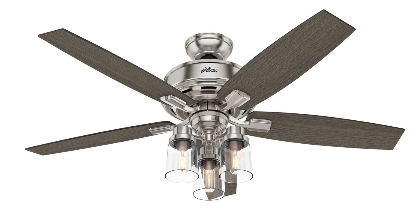 Hunter 52" Bennett Ceiling Fan with 3-Light LED Light Kit and Handheld Remote