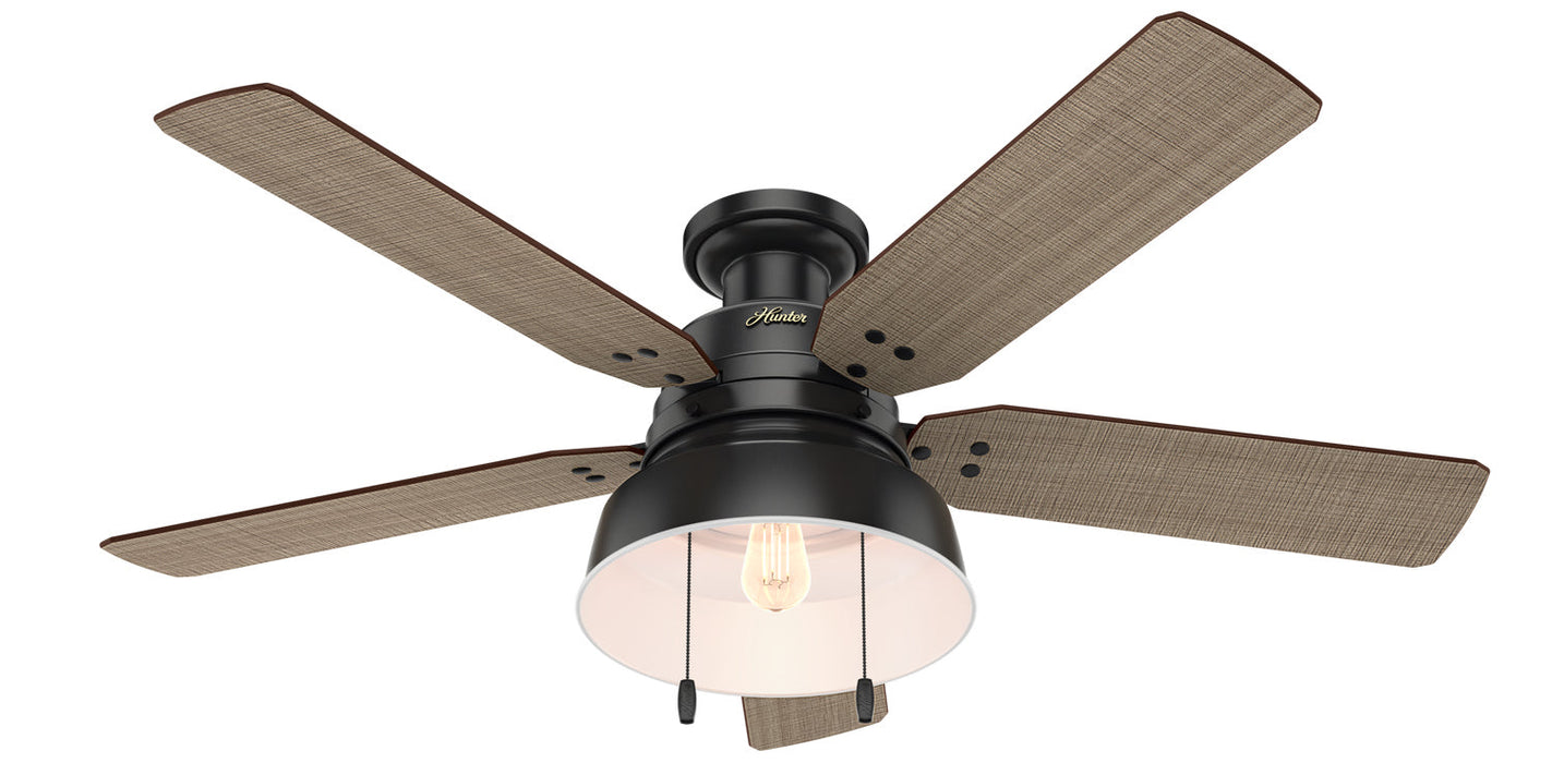 Hunter 52" Mill Valley Low Profile Ceiling Fan with LED Light Kit and Pull Chains