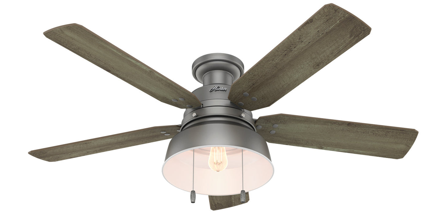 Hunter 52" Mill Valley Low Profile Ceiling Fan with LED Light Kit and Pull Chains