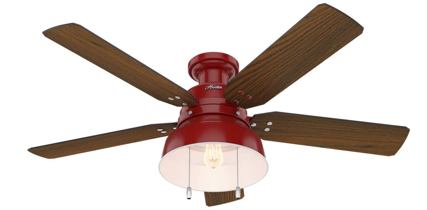 Hunter 52" Mill Valley Low Profile Ceiling Fan with LED Light Kit and Pull Chains