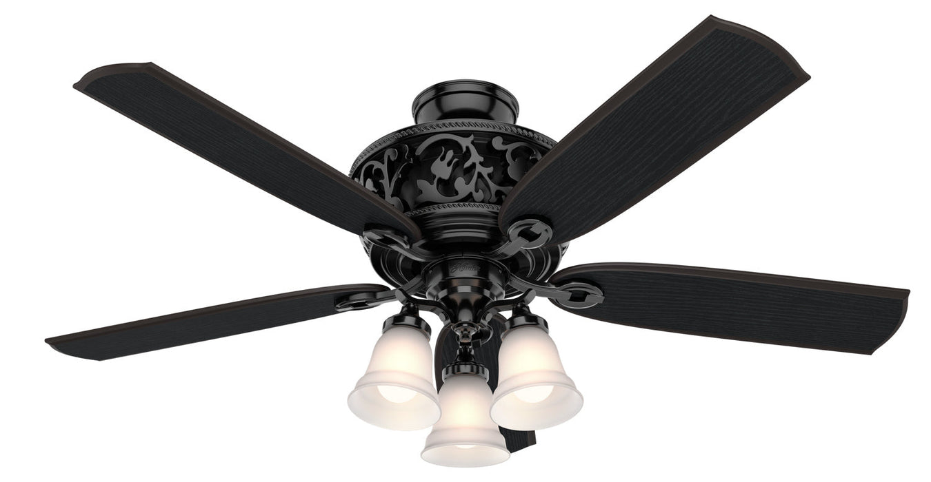 Hunter 54" Promenade Ceiling Fan with LED Light Kit and Handheld Remote