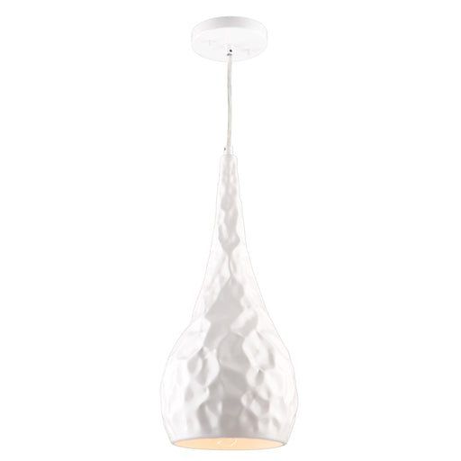 Artcraft - AC10741WH - One Light Pendant - Forged Metal - Glossy White