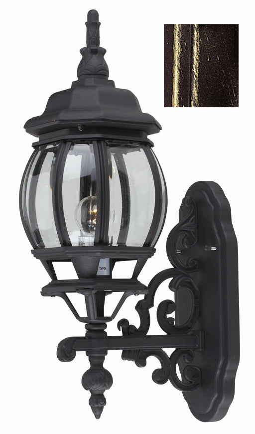 Trans Globe Imports - 4050 BG - One Light Wall Lantern - Francisco - Black Gold
