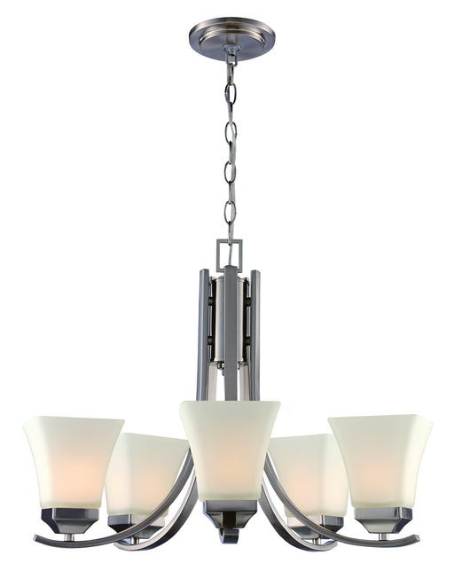 Trans Globe Imports - 70645 BN - Five Light Chandelier - Cameo - Brushed Nickel