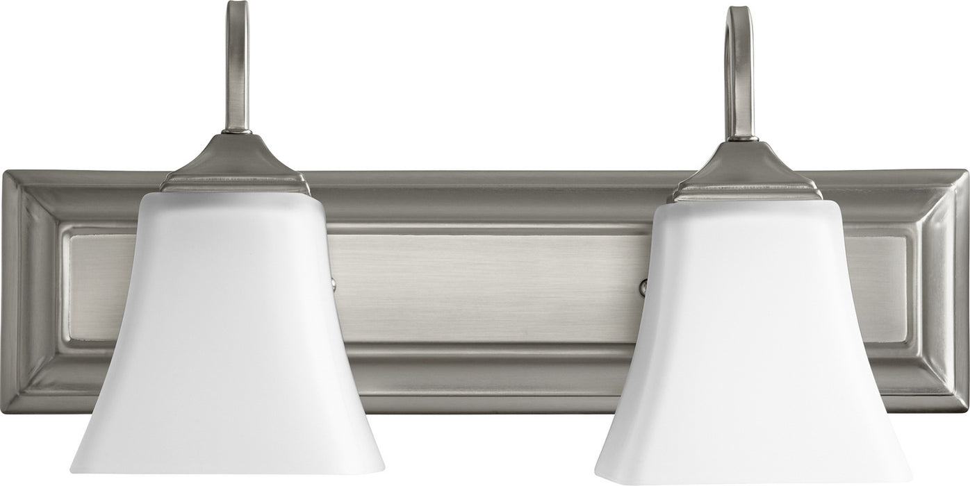 Quorum - 5104-2-65 - Two Light Vanity - Satin Nickel w/ Satin Opal