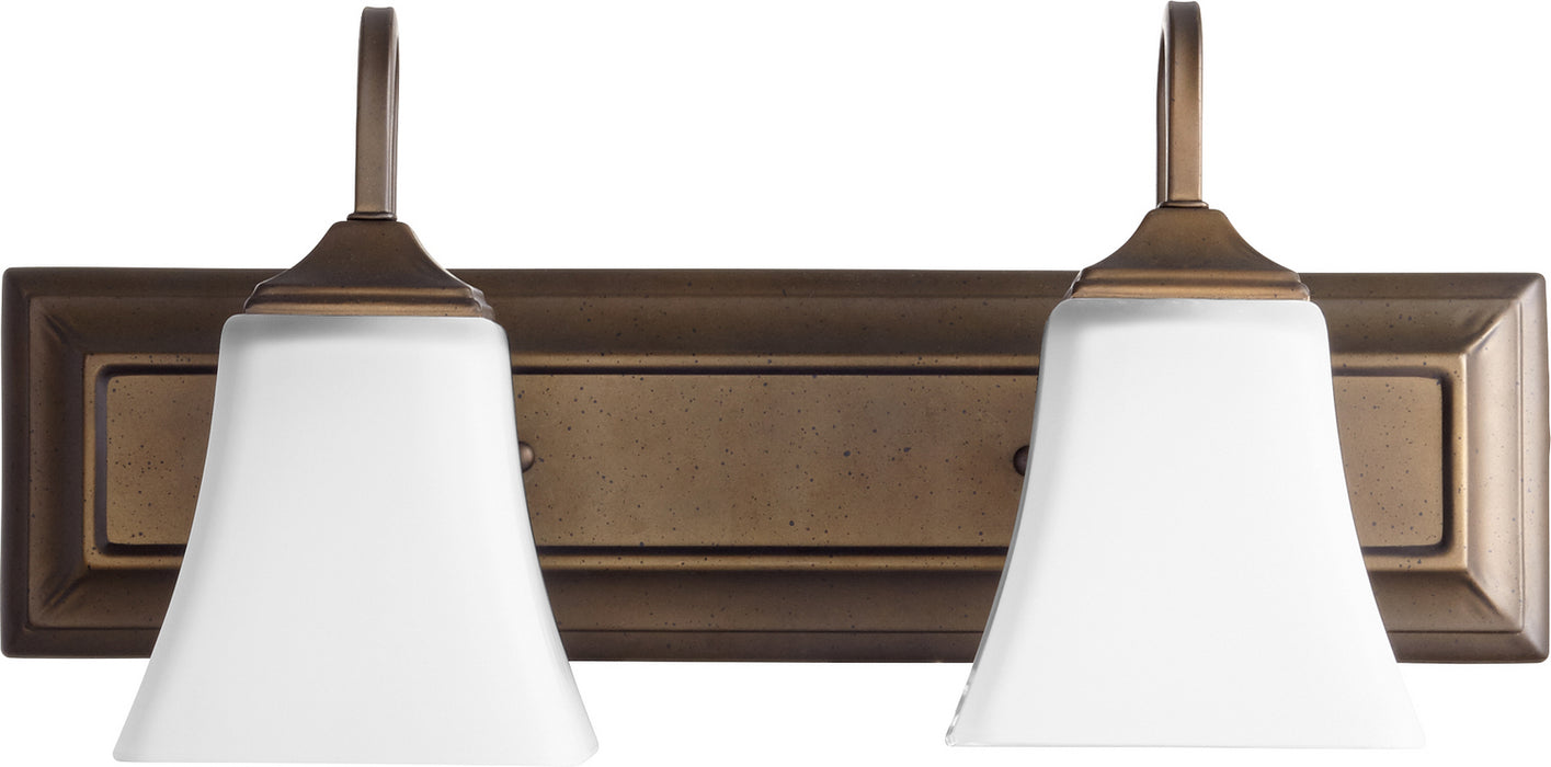 Quorum - 5104-2-86 - Two Light Vanity - Oiled Bronze w/ Satin Opal
