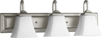 Quorum - 5104-3-65 - Three Light Vanity - Satin Nickel w/ Satin Opal