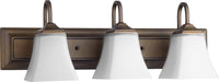 Quorum - 5104-3-86 - Three Light Vanity - Oiled Bronze w/ Satin Opal