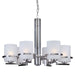 Forte - 2405-06-55 - Six Light Chandelier - Brushed Nickel
