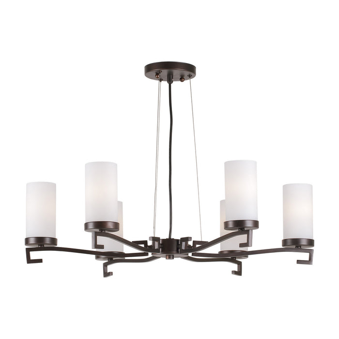 Forte - 2592-06-32 - Six Light Chandelier - Antique Bronze