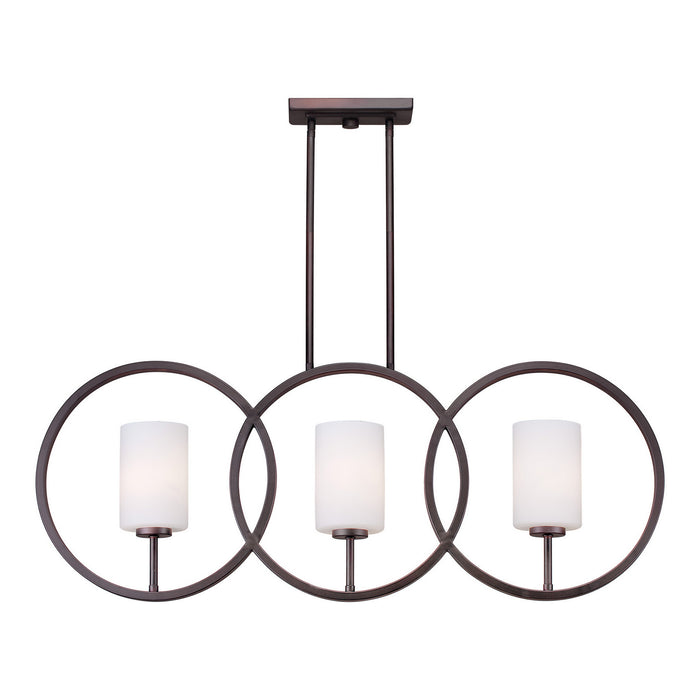 Forte - 2628-03-32 - Three Light Island Pendant - Antique Bronze