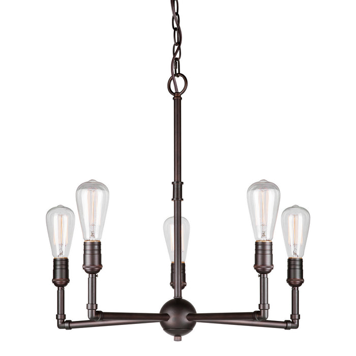 Forte - 7064-05-32 - Five Light Chandelier - Antique Bronze