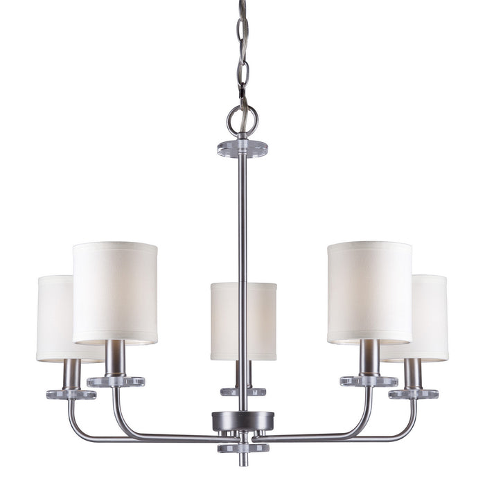 Forte - 7070-05-55 - Five Light Chandelier - Brushed Nickel