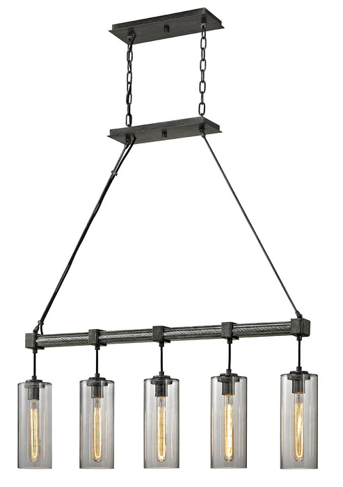 Troy Lighting - F5915 - Five Light Island Pendant - Union Square - Graphite