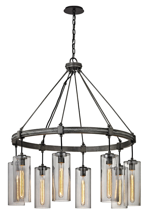 Troy Lighting - F5918 - Eight Light Pendant - Union Square - Graphite
