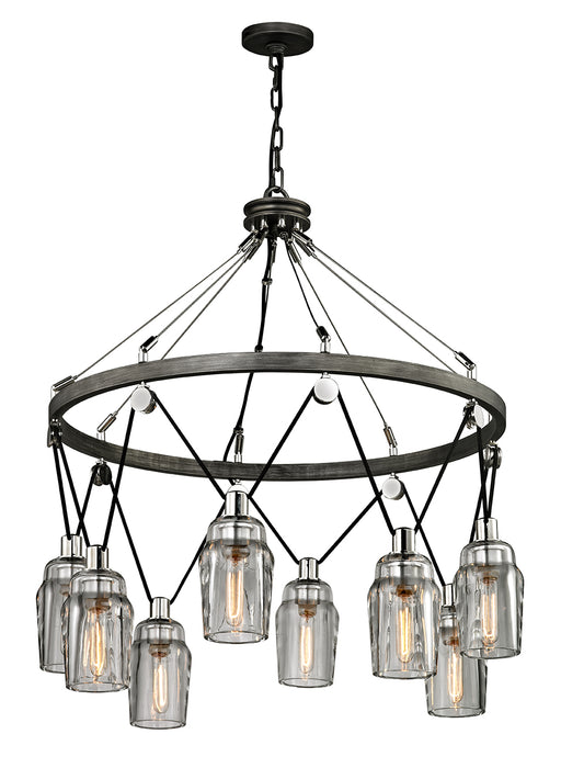 Troy Lighting - F5998 - Eight Light Pendant - Citizen - Graphite And Polished Nickel