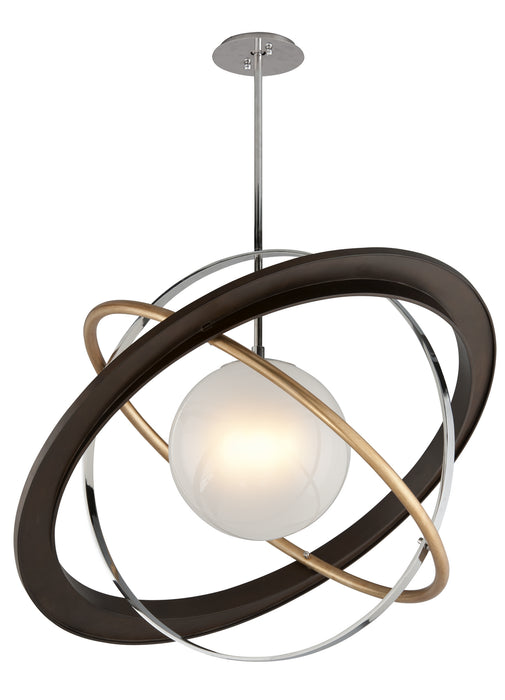Troy Lighting - F5514 - One Light Pendant - Apogee - Bronze Gold Leaf And Stainless