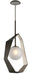 Troy Lighting - F5534 - One Light Pendant - Origami - Graphite With Silver Leaf