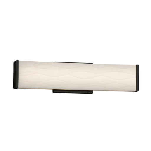Justice Designs - PNA-8601-WAVE-MBLK - LED Bath Bar - Porcelina™ - Matte Black