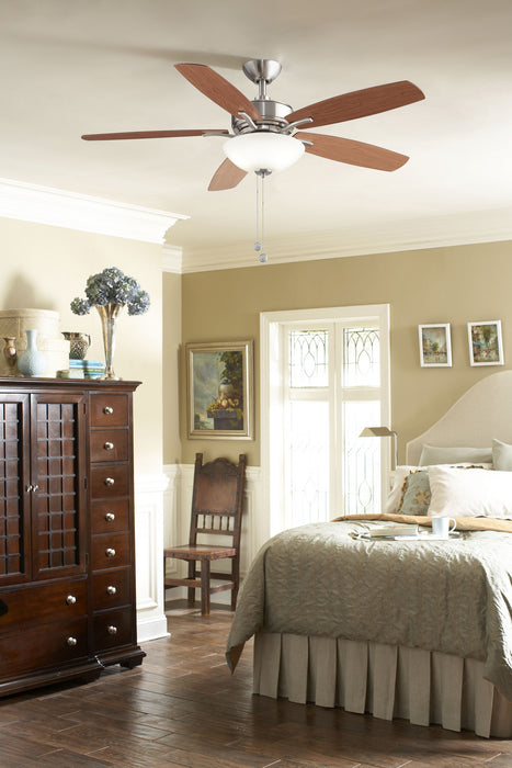 52``Ceiling Fan from the Aire Deluxe collection in Brushed Nickel finish