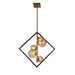 Dainolite Ltd - GLA-215P-MB-VB - Five Light Pendant - Glasgow - Matte Black/Vintage Bronze