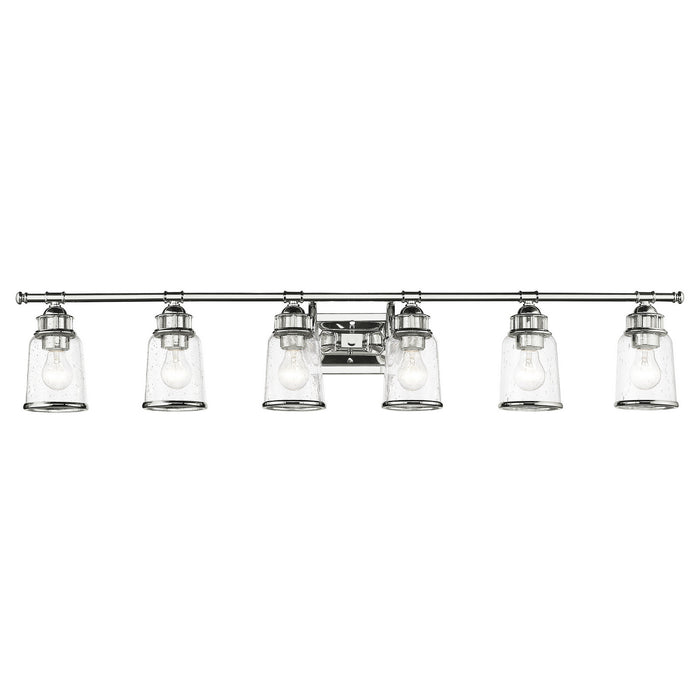 Six Light Bath Vanity from the Lawrenceville collection in Polished Chrome finish
