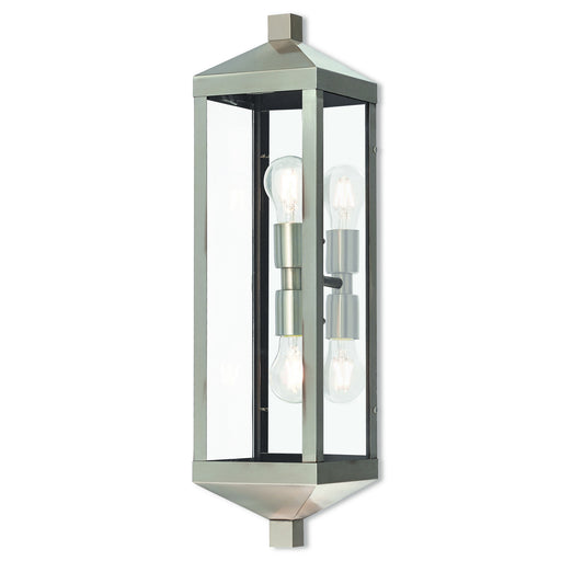 Livex Lighting - 20583-91 - Two Light Outdoor Wall Lantern - Nyack - Brushed Nickel