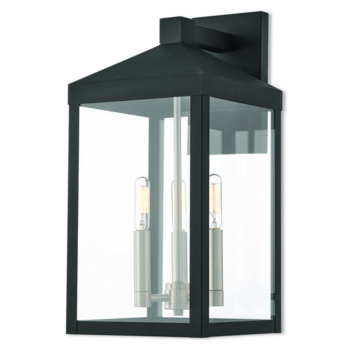 Livex Lighting - 20584-04 - Three Light Outdoor Wall Lantern - Nyack - Black