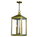 Livex Lighting - 20587-01 - Three Light Outdoor Pendant - Nyack - Antique Brass