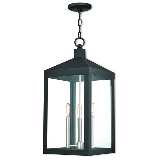 Livex Lighting - 20587-04 - Three Light Outdoor Pendant - Nyack - Black