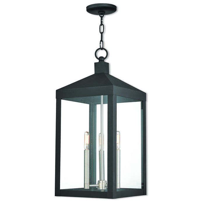 Livex Lighting - 20587-04 - Three Light Outdoor Pendant - Nyack - Black