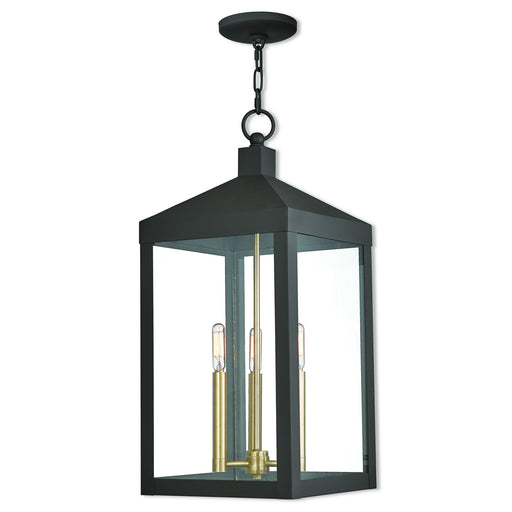 Livex Lighting - 20587-07 - Three Light Outdoor Pendant - Nyack - Bronze