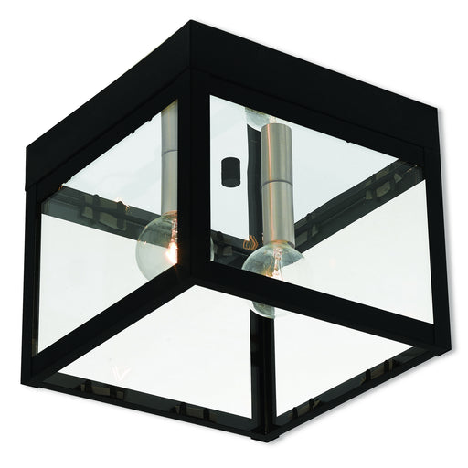 Livex Lighting - 20588-04 - Two Light Outdoor Ceiling Mount - Nyack - Black