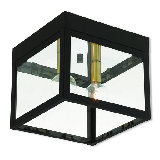 Livex Lighting - 20588-07 - Two Light Outdoor Ceiling Mount - Nyack - Bronze