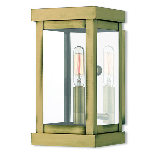 Livex Lighting - 20701-01 - One Light Outdoor Wall Lantern - Hopewell - Antique Brass
