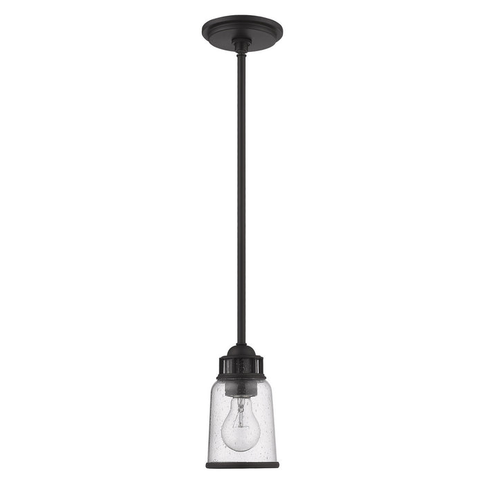 One Light Mini Pendant from the Lawrenceville collection in Bronze finish