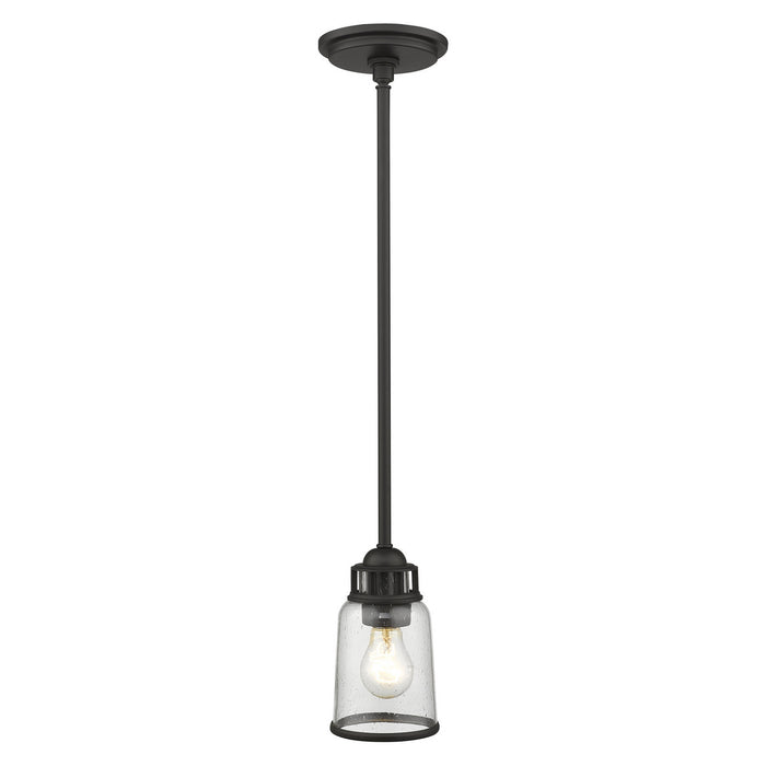 One Light Mini Pendant from the Lawrenceville collection in Bronze finish