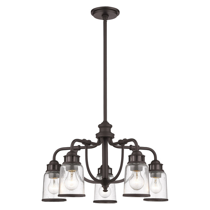 Five Light Chandelier from the Lawrenceville collection in Bronze finish