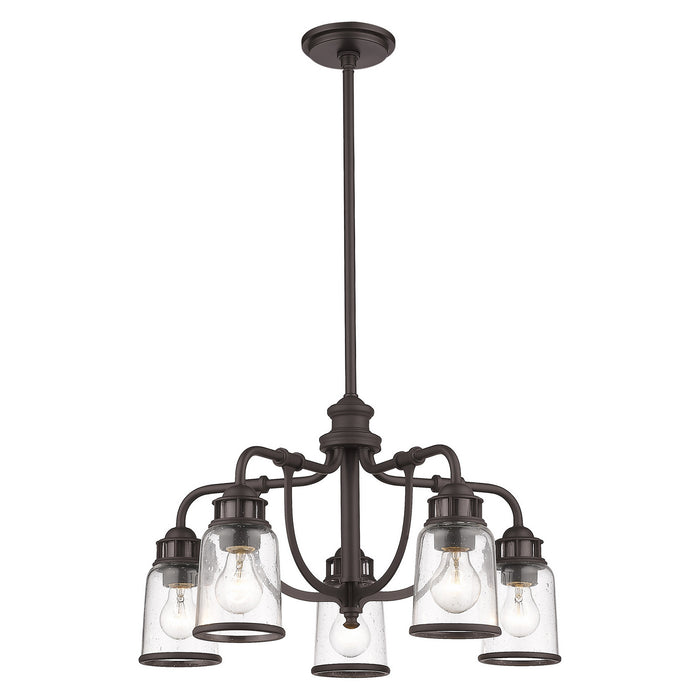 Five Light Chandelier from the Lawrenceville collection in Bronze finish