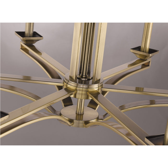Six Light Chandelier from the Trumbull collection in Antique Brass finish