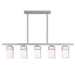 Livex Lighting - 40194-91 - Five Light Linear Chandelier - Harding - Brushed Nickel