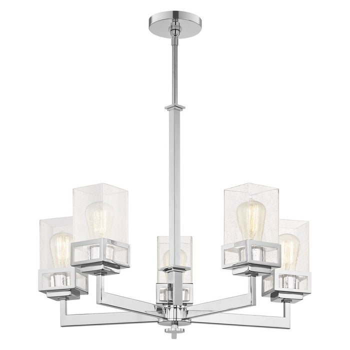 Five Light Chandelier from the Harding collection in Polished Chrome finish