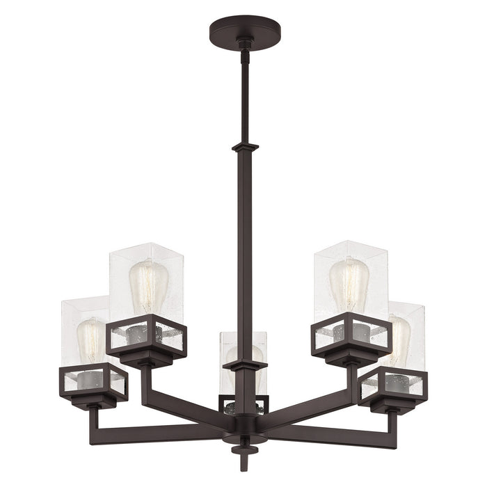 Five Light Chandelier from the Harding collection in Bronze finish
