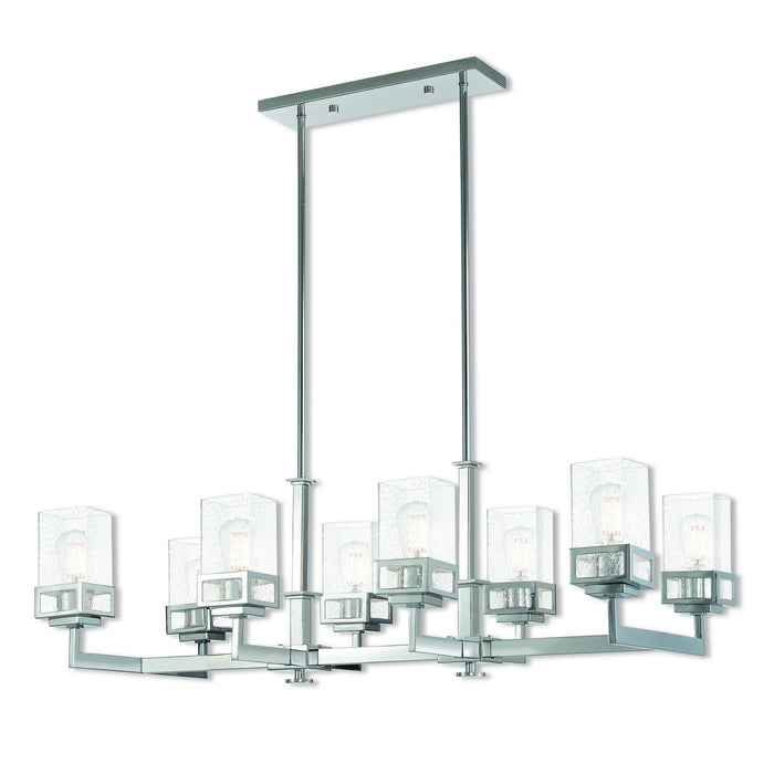 Livex Lighting - 40598-05 - Eight Light Linear Chandelier - Harding - Polished Chrome
