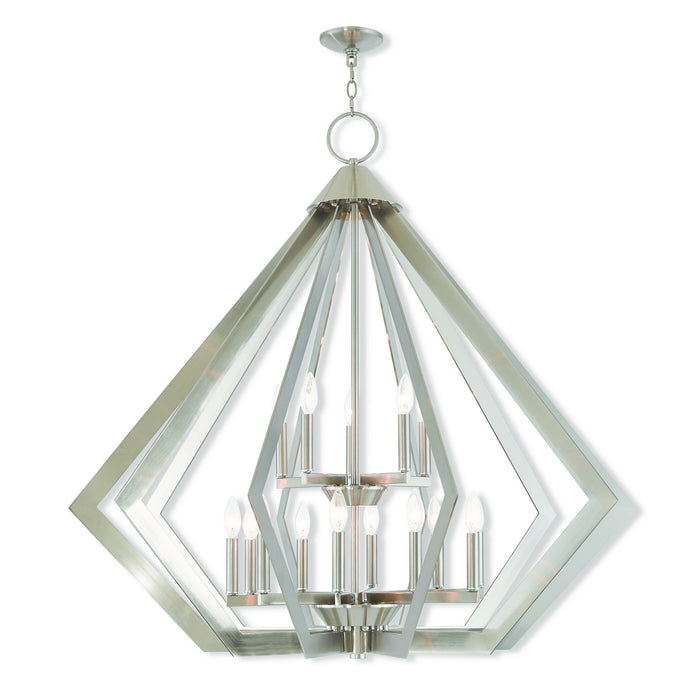 Livex Lighting - 40928-91 - 15 Light Foyer Chandelier - Prism - Brushed Nickel