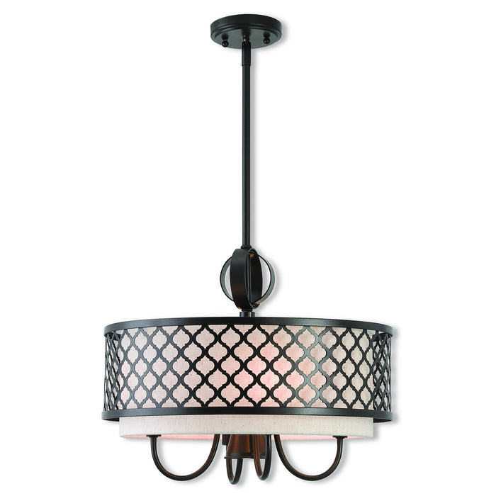 Livex Lighting - 41115-92 - Five Light Pendant - Arabesque - English Bronze