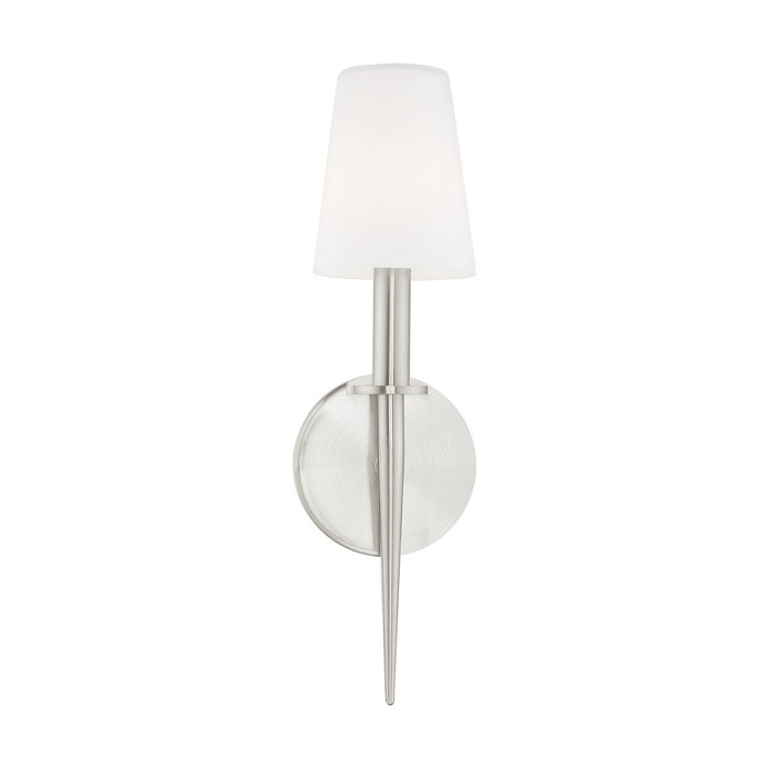 One Light Wall Sconce from the Witten collection in Brushed Nickel finish