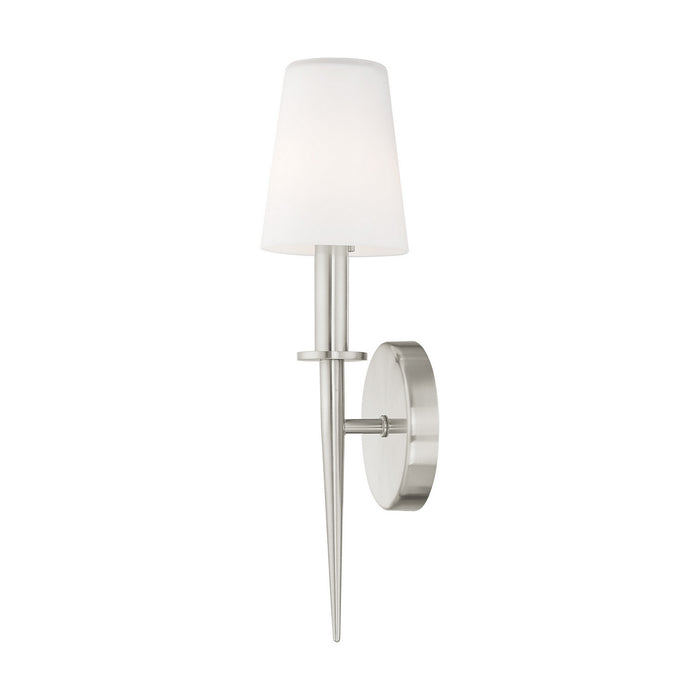 One Light Wall Sconce from the Witten collection in Brushed Nickel finish