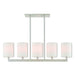 Livex Lighting - 42406-91 - Five Light Linear Chandelier - Hayworth - Brushed Nickel