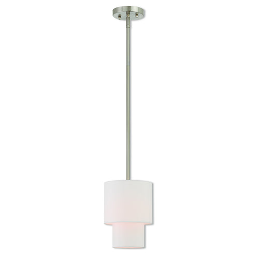 Livex Lighting - 51040-91 - One Light Mini Pendant - Claremont - Brushed Nickel